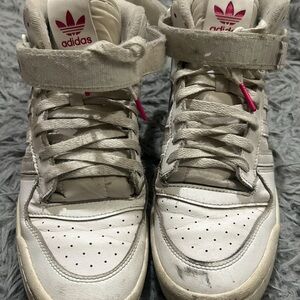 adidas White and Pink Athletic Shoes